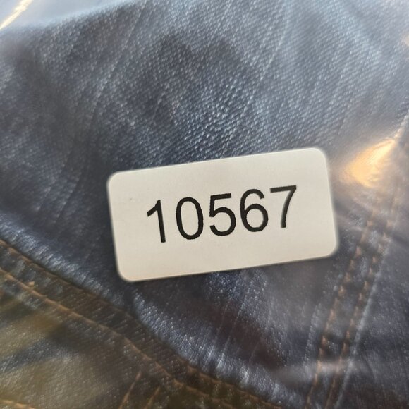 Womens Old Navy Blue Denim Jacket Button Front Cotton Stretch Long Sleeves M - Picture 7 of 8